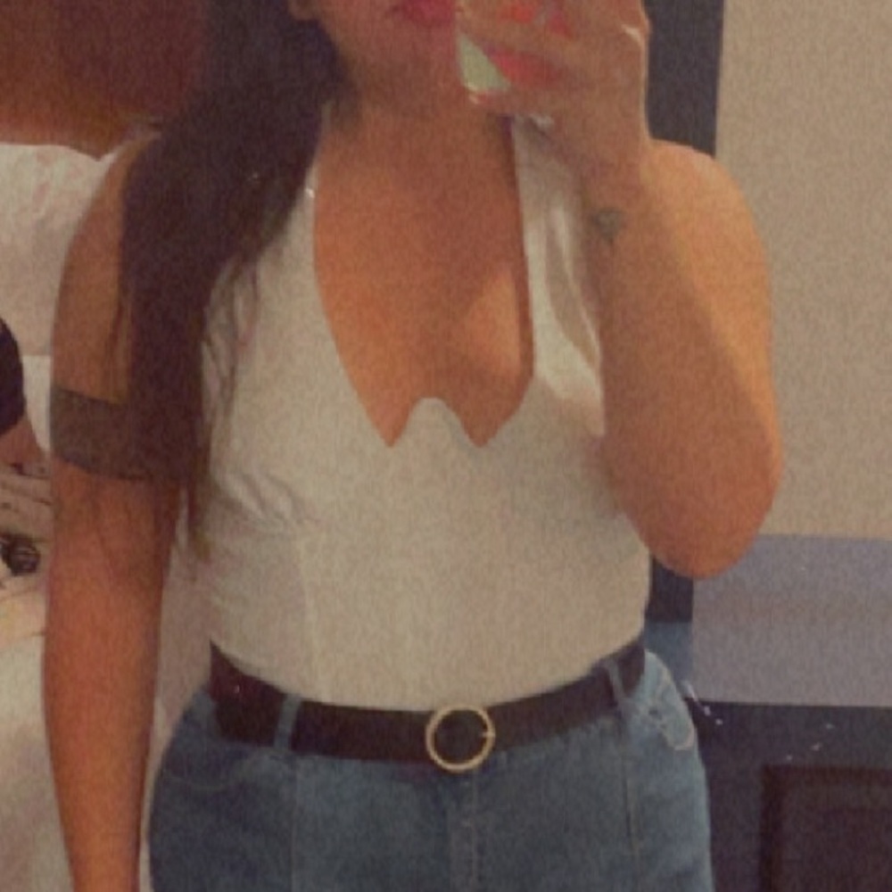 Forever21 White Wired Halter Top